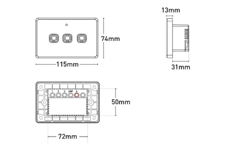 Ikuü Smart Wi-Fi Triple Switch