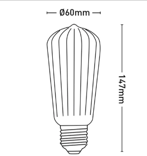 LED VINTAGE DECORATIVE GLOBE ST60 4W (MATT OPAL)