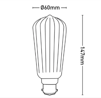 LED VINTAGE DECORATIVE GLOBE ST60 4W (MATT OPAL)