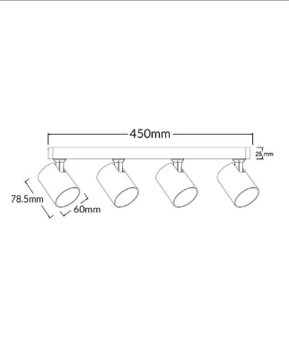 SPOT: Interior GU10 Adjustable Bar Base Surface Mounted Spot Lights