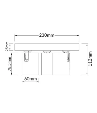 SPOT: Interior GU10 Adjustable Bar Base Surface Mounted Spot Lights
