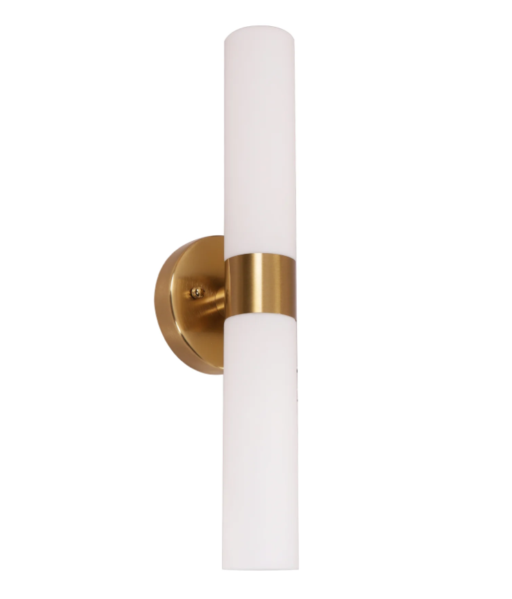 VARA: Interior Tubular Opal Glass Wall Lights