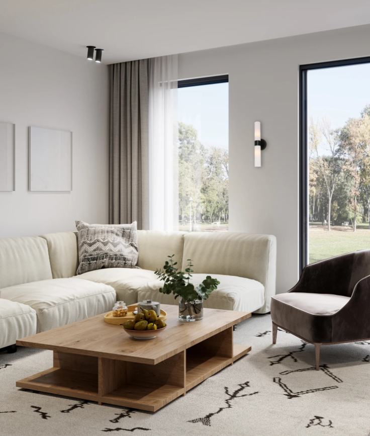 VARA: Interior Tubular Opal Glass Wall Lights