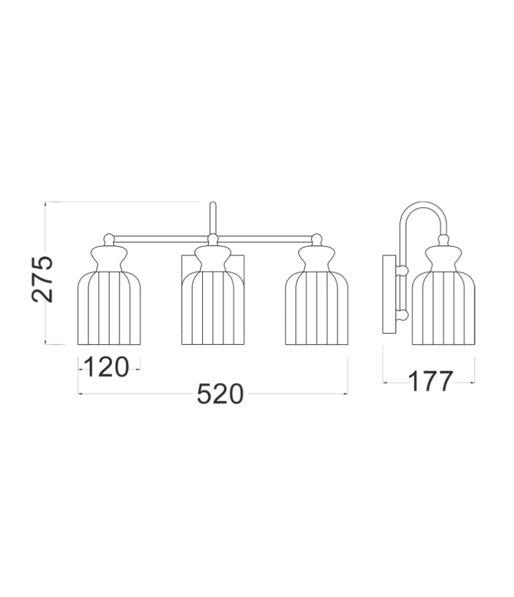 SINO: Interior Ellipse Single Clear Glass Shade Wall Lights