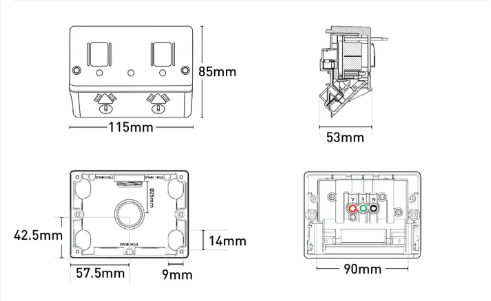 Ikuü Smart WiFi IP54 Double Power Point