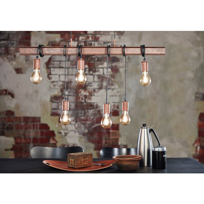 TOWNSHEND Pendant Light, Antique Brown/Black