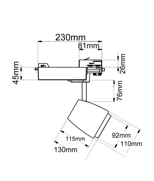 4 Wire 3 Circuit Track Head Fittings