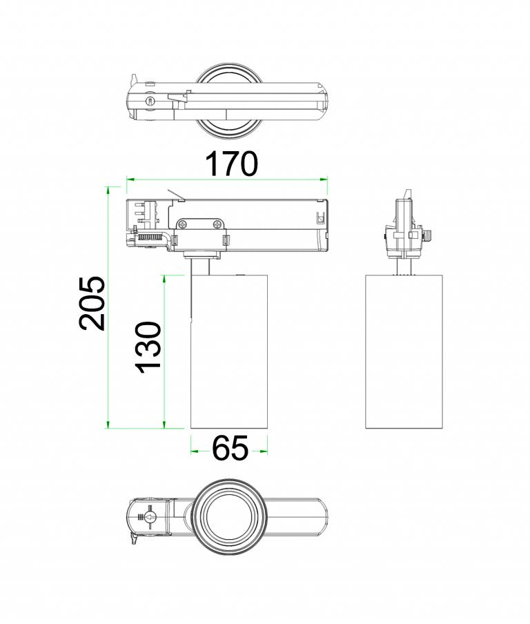 4 Wire Three Circuit Tri-CCT Track Head Fittings