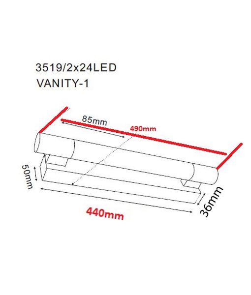 VANITY LED Wall Light (Short/Long)