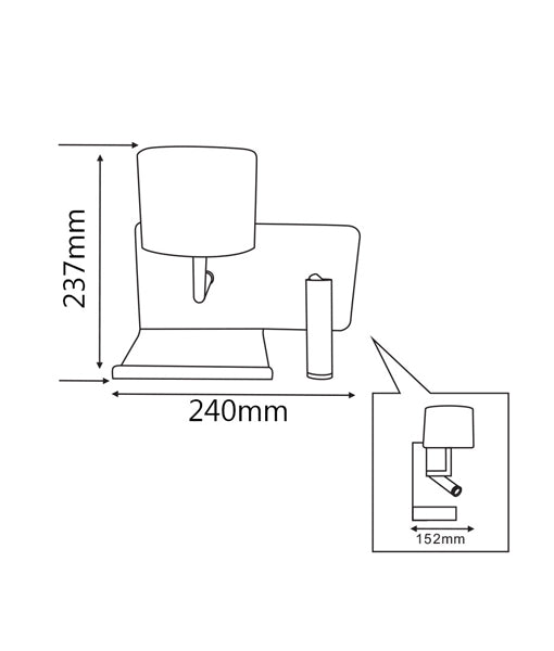 VIGO Interior LED Wall Light (Matt White)