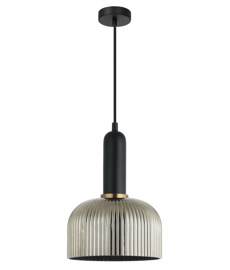 VINTAJ Pendant Light, Dome Glass Shade (Smokey Black/Green/Amber/Copper Painted/Chrome/Clear)