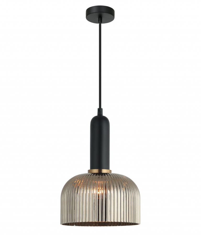 VINTAJ Pendant Light, Dome Glass Shade (Smokey Black/Green/Amber/Copper Painted/Chrome/Clear)