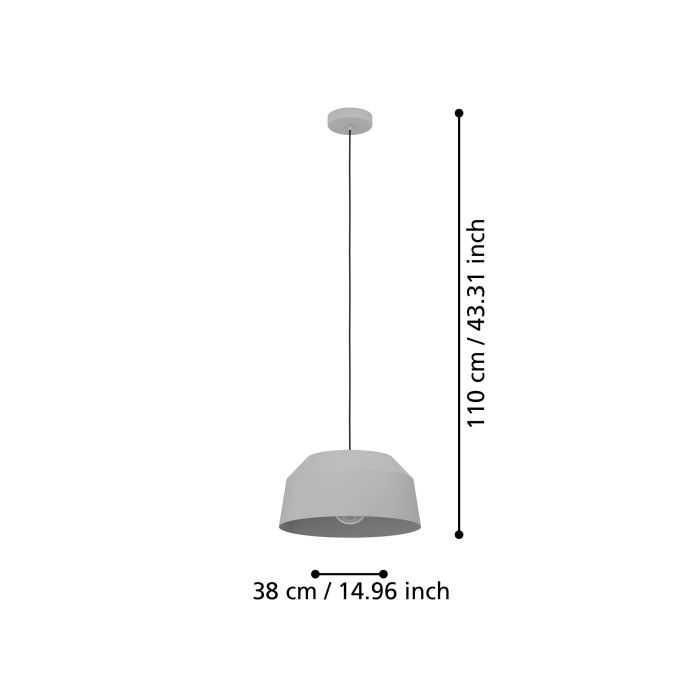 CONTRISA Pendant Light (Small, Black/White)