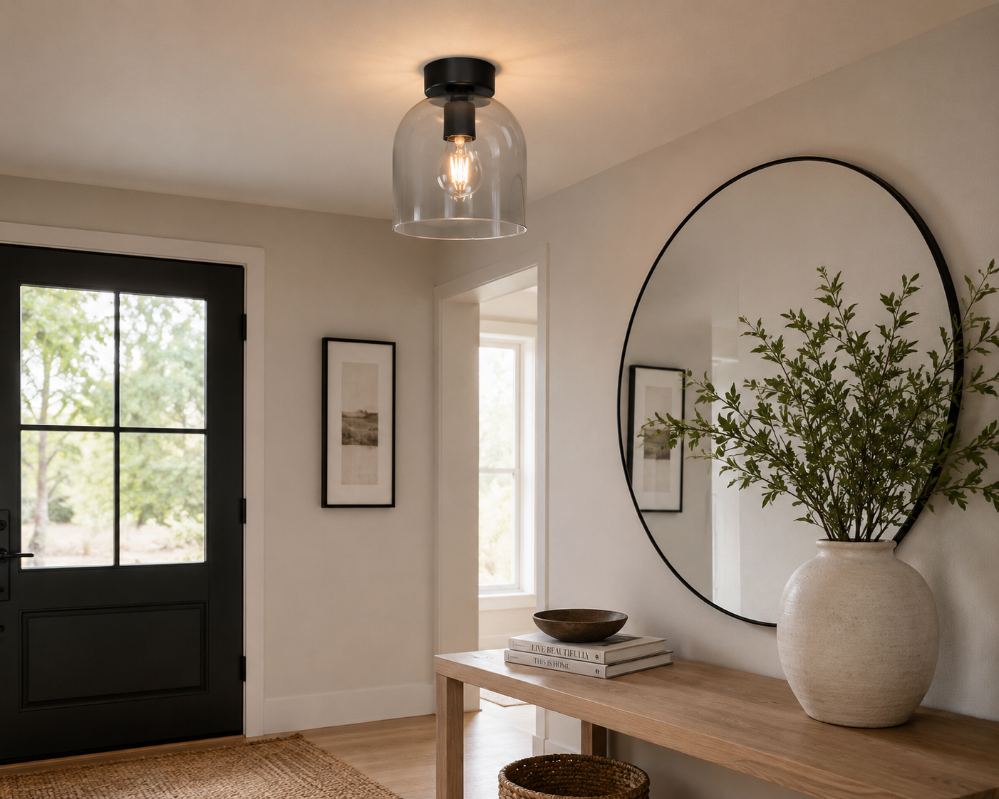 Thompson DIY Glass Batten Fix Shade Smoke/Black