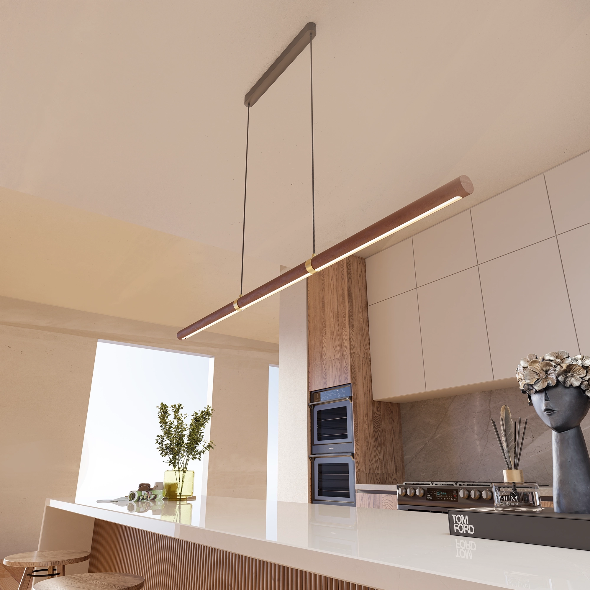 AQUILA Timber Linear LED Pendant