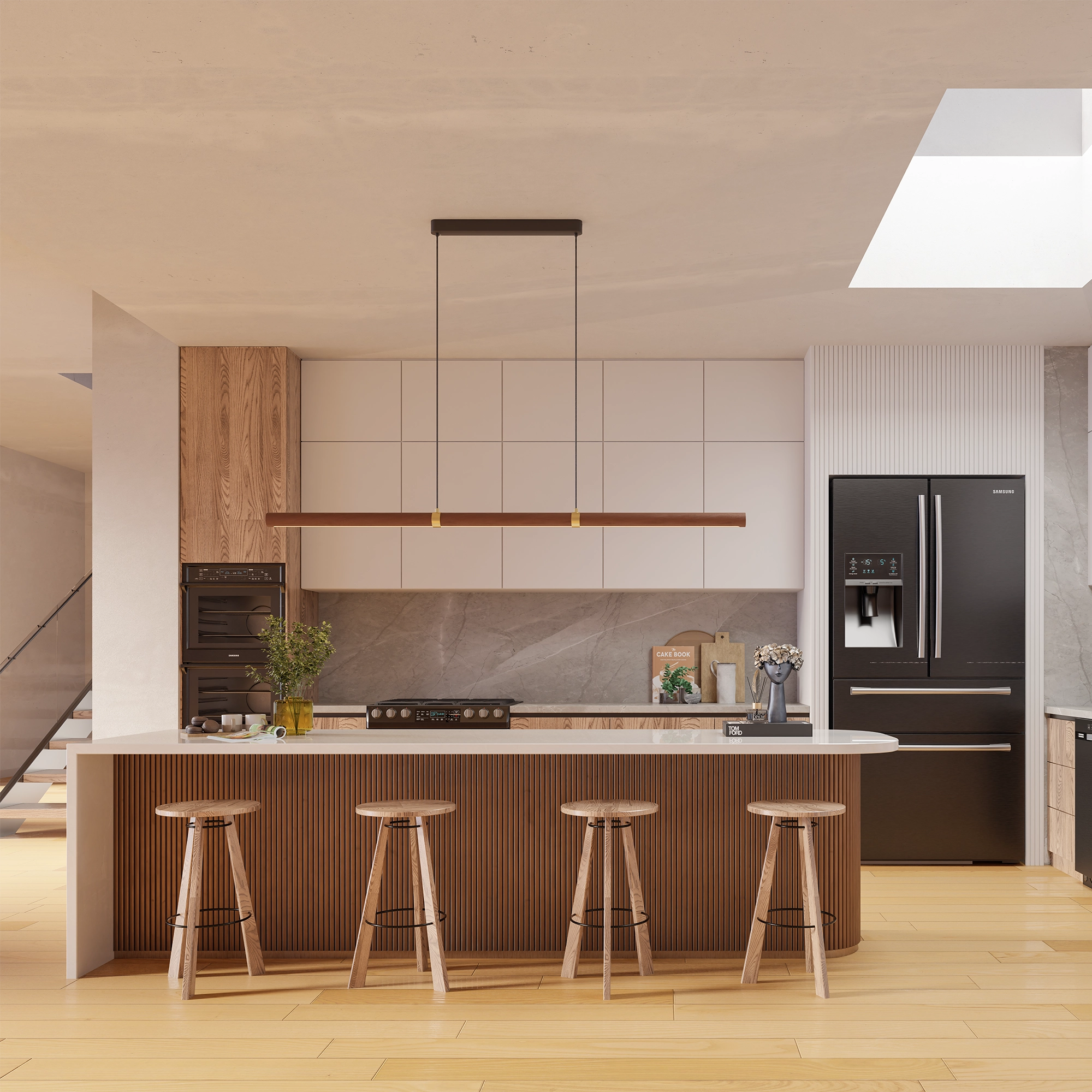 AQUILA Timber Linear LED Pendant