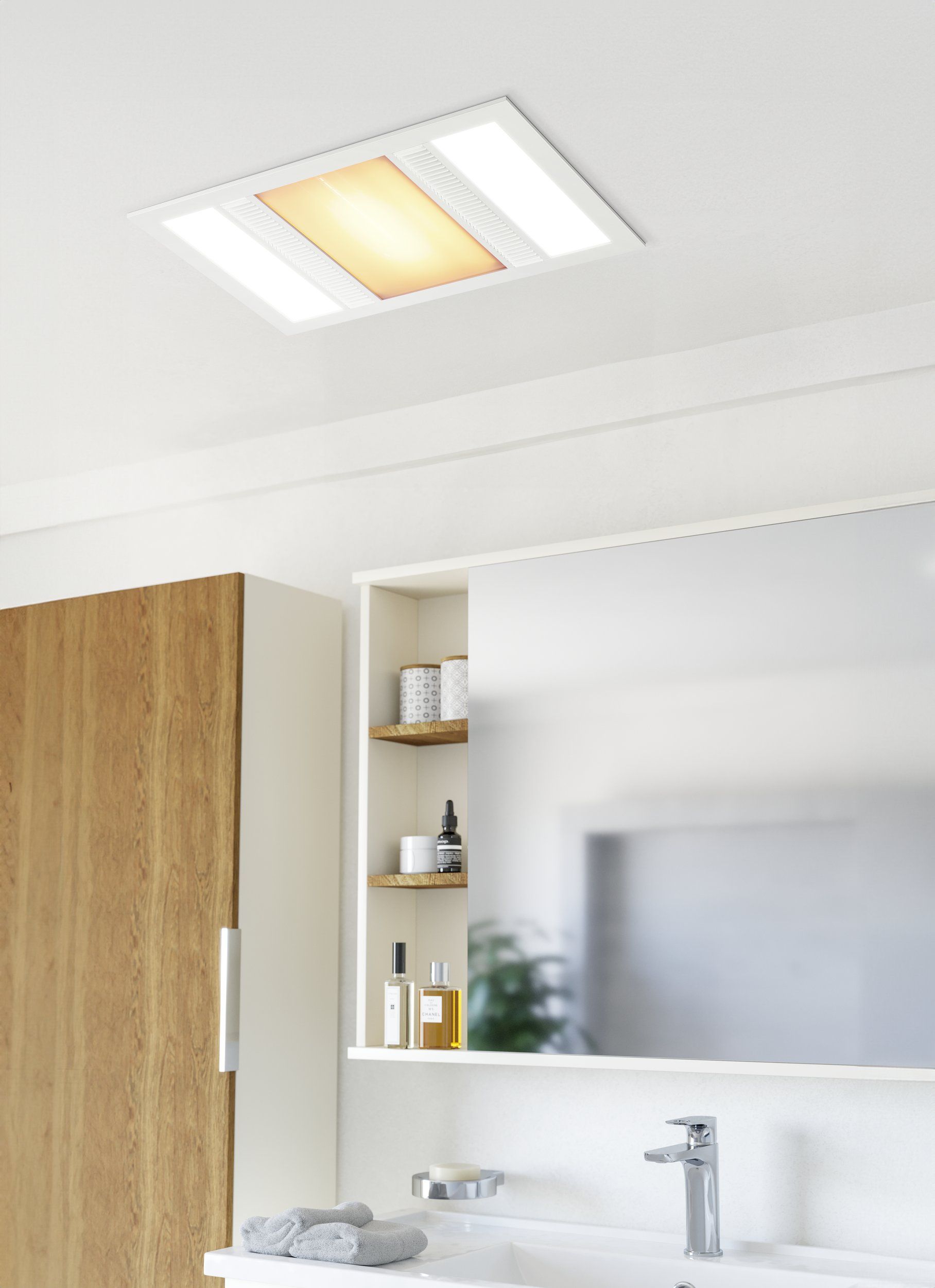 DOMINGO 3-in-1 Bathroom Heater Exhaust Fan with LED Light
