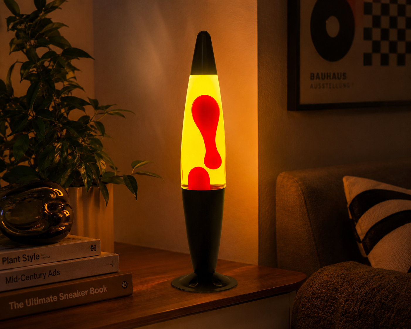 Black/Red/Yellow lava lamp