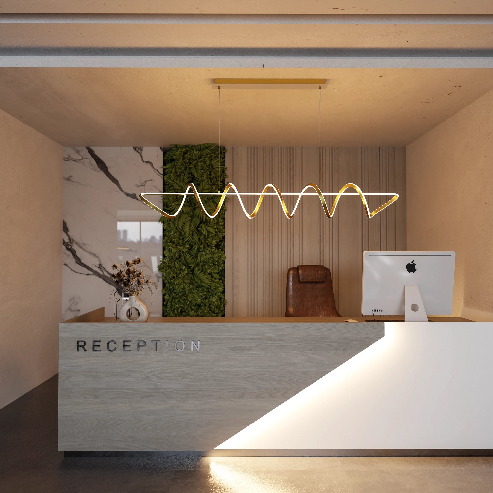 BULBUL Spiral Linear LED Pendant