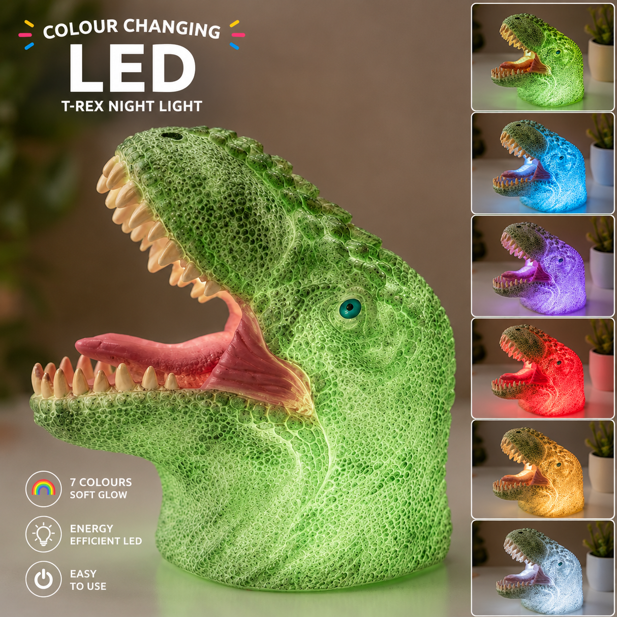 Colour Changing LED T-Rex Dinosaur