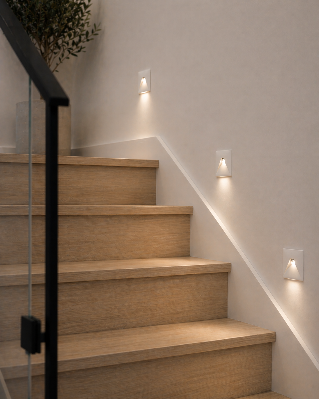 Interior LED Tri-CCT Recessed Round/ square Step Lights