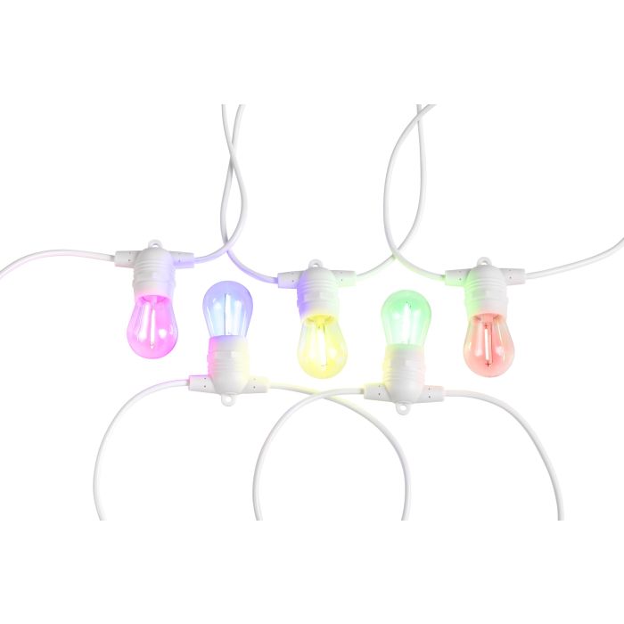 SOLAR FESTOON 10 light LED kit white & multi colour