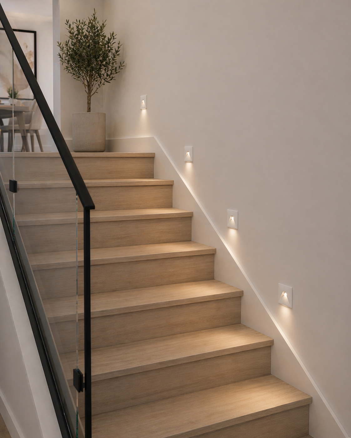 Interior LED Tri-CCT Recessed Round/ square Step Lights