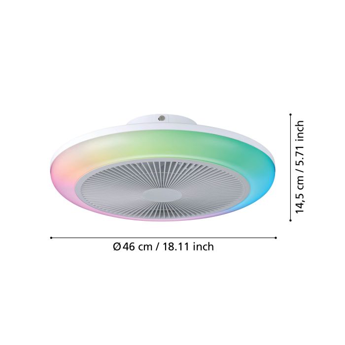 SAYULITA bladeless ceiling fan with RGB LED