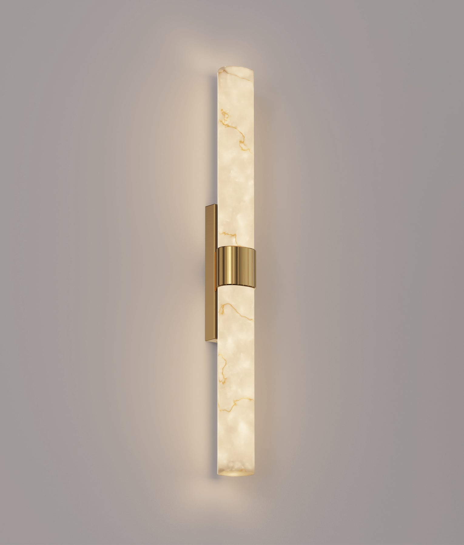 FLECHA: Interior Curved / Angled Faux Marble with Veining Effect Wall Lights