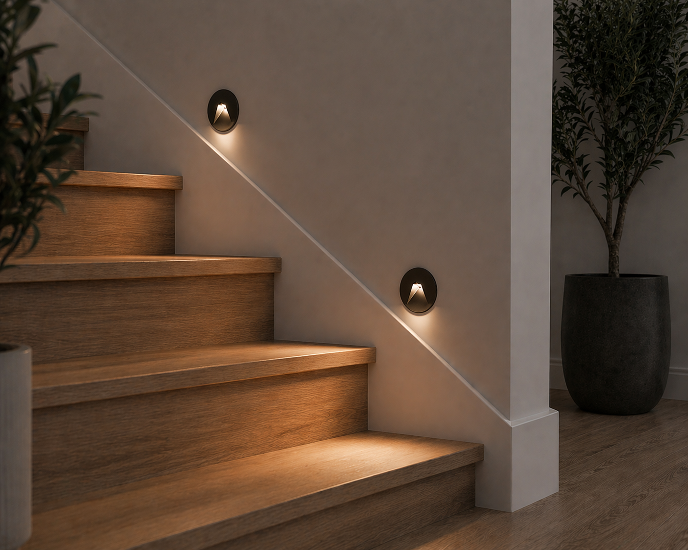 Interior LED Tri-CCT Recessed Round/ square Step Lights