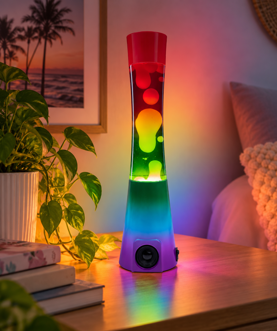 Rainbow Lava Lamp with Wireless Speakers