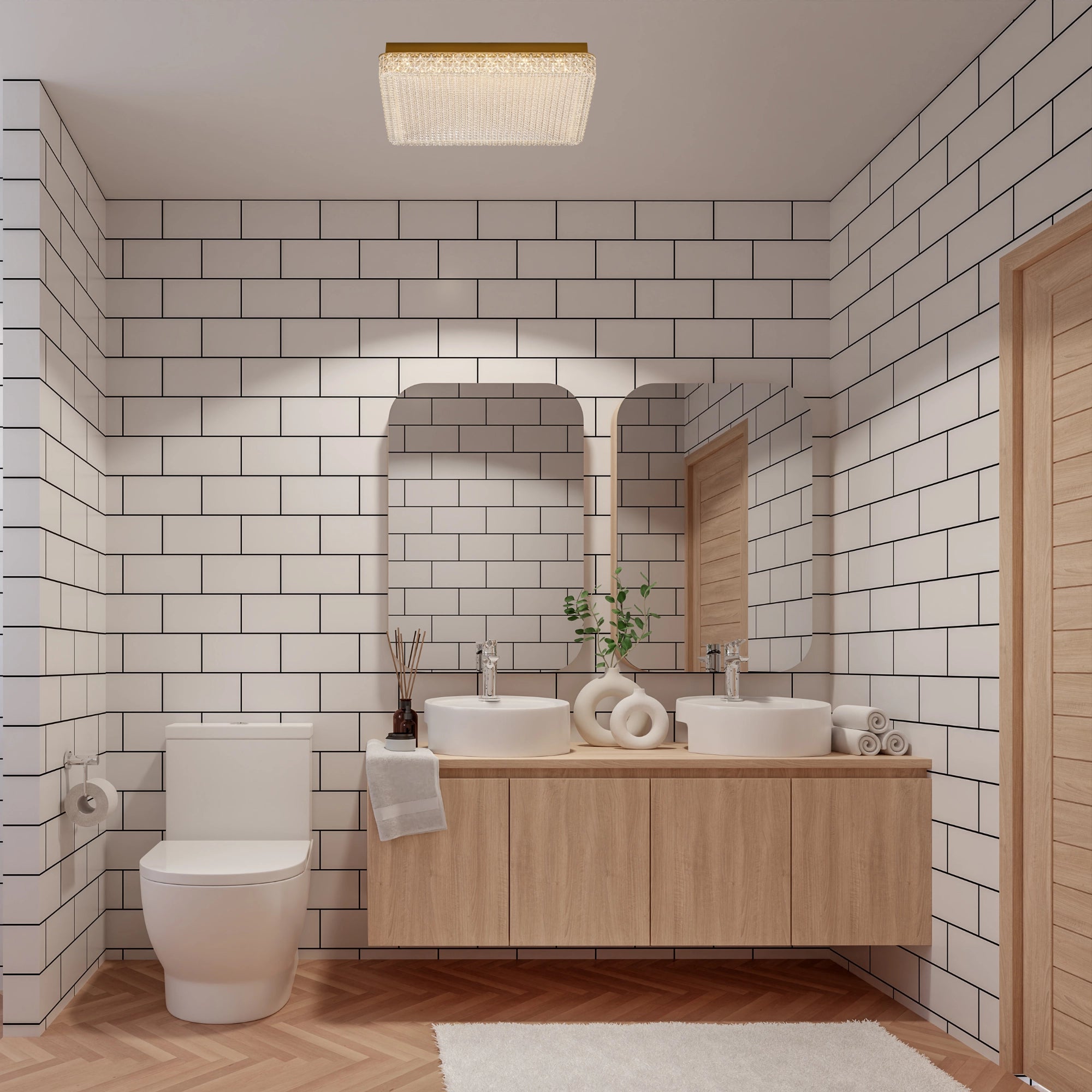 GLEAM Square Crystalline Ceiling Lights