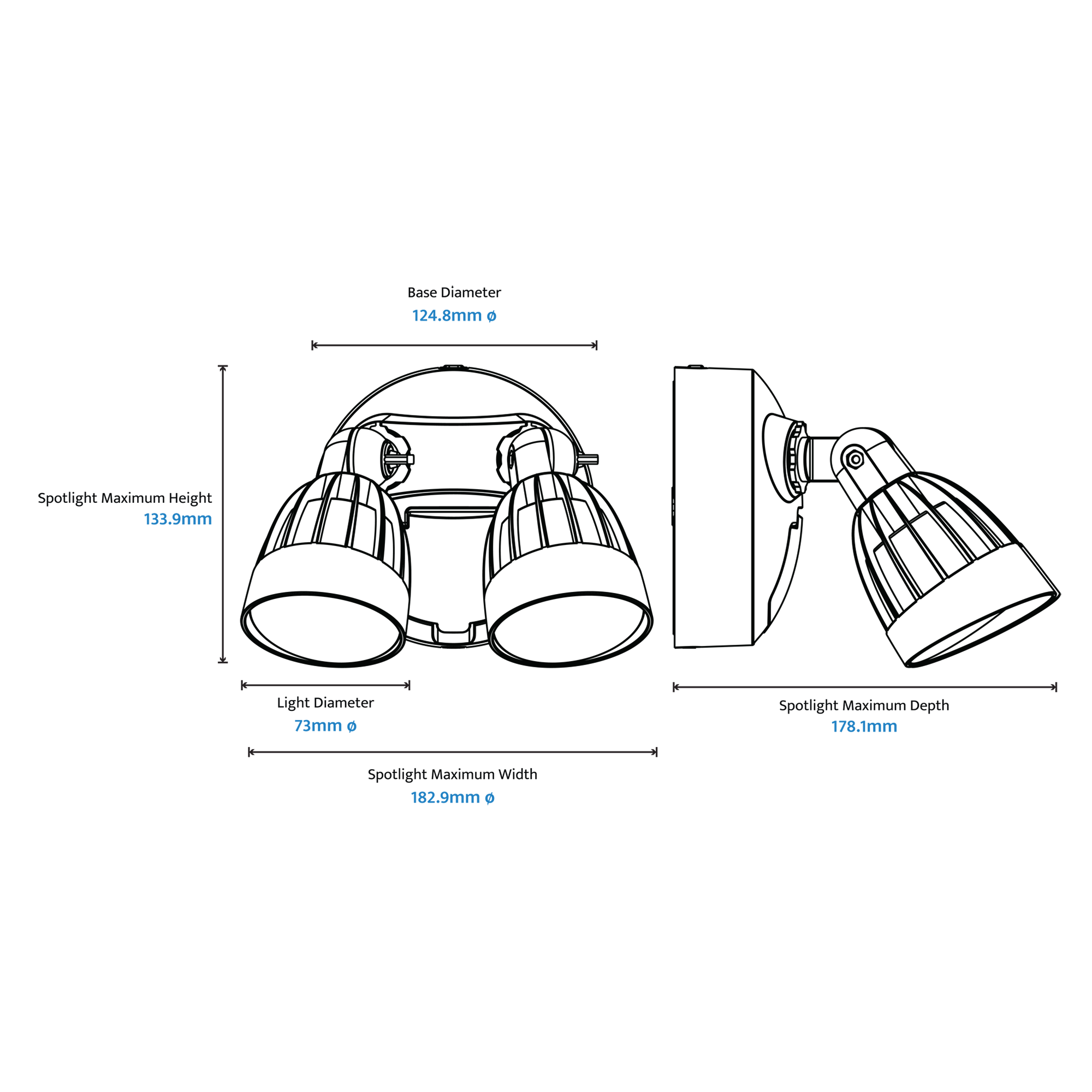 NIGHTHAWK Exterior Spotlights with\without sensor
