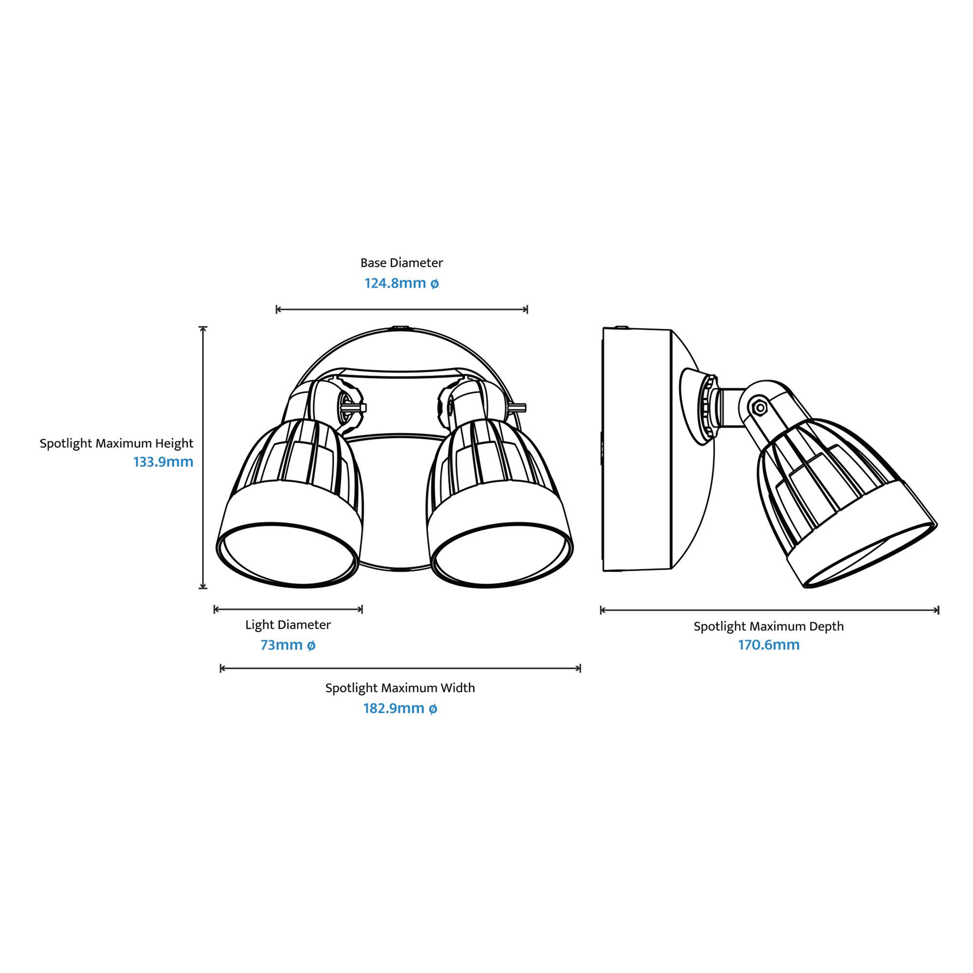 NIGHTHAWK Exterior Spotlights with\without sensor
