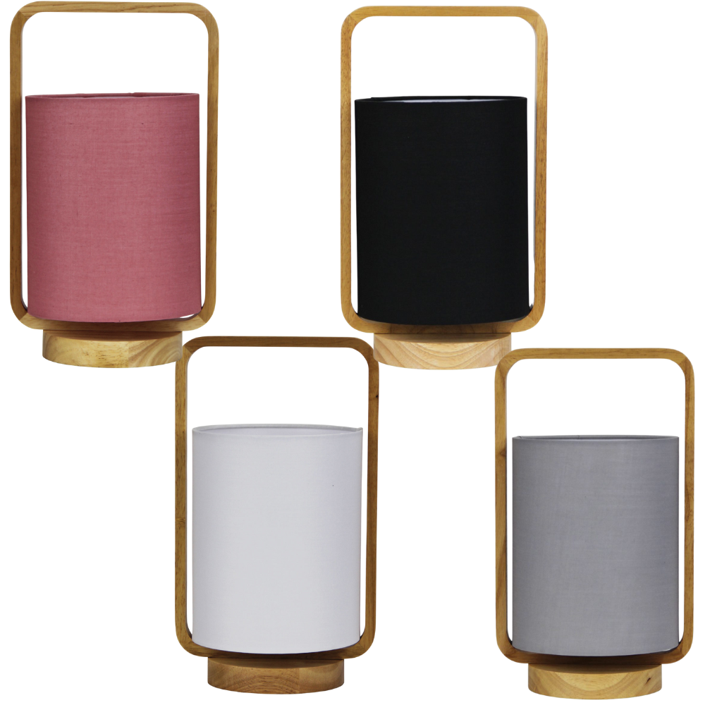 LUCIA Natural Timber and Cotton Lamp