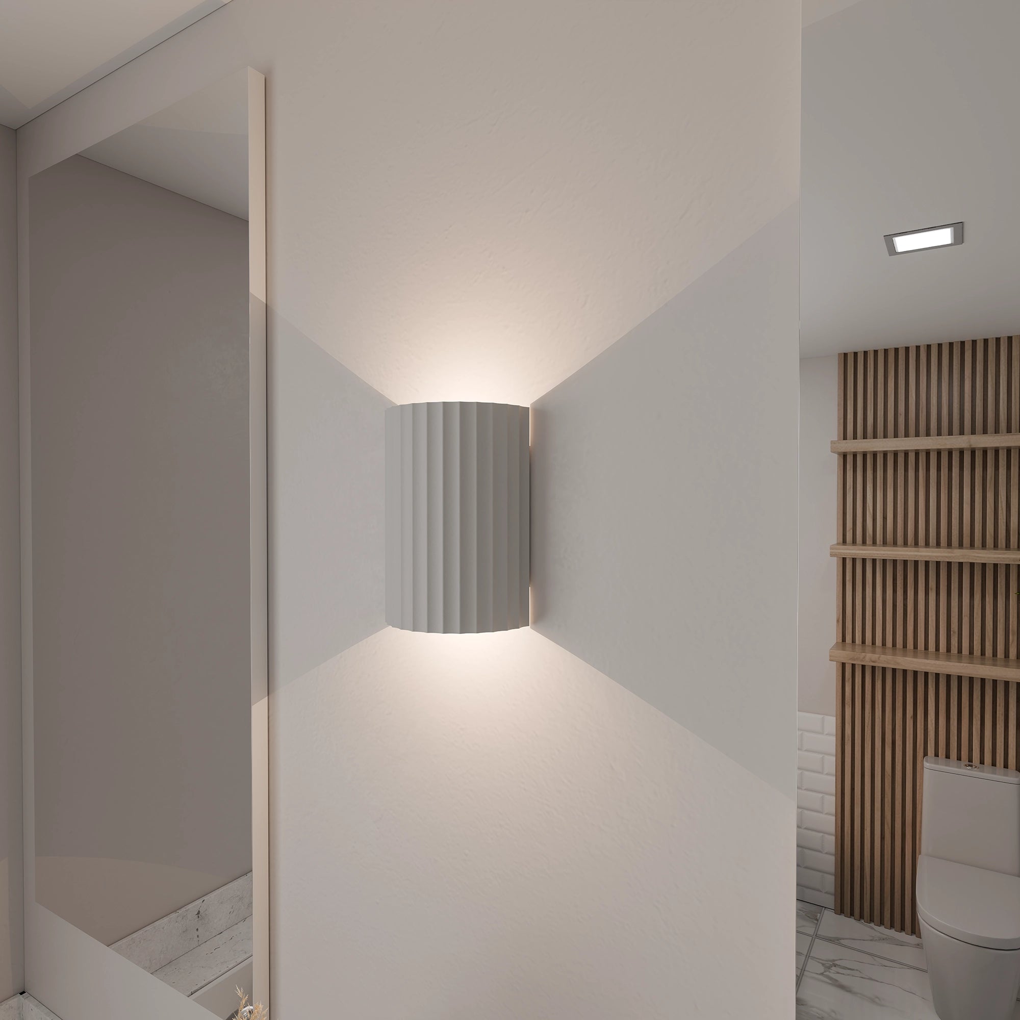 Munia Paintable Gypsum Wall Light