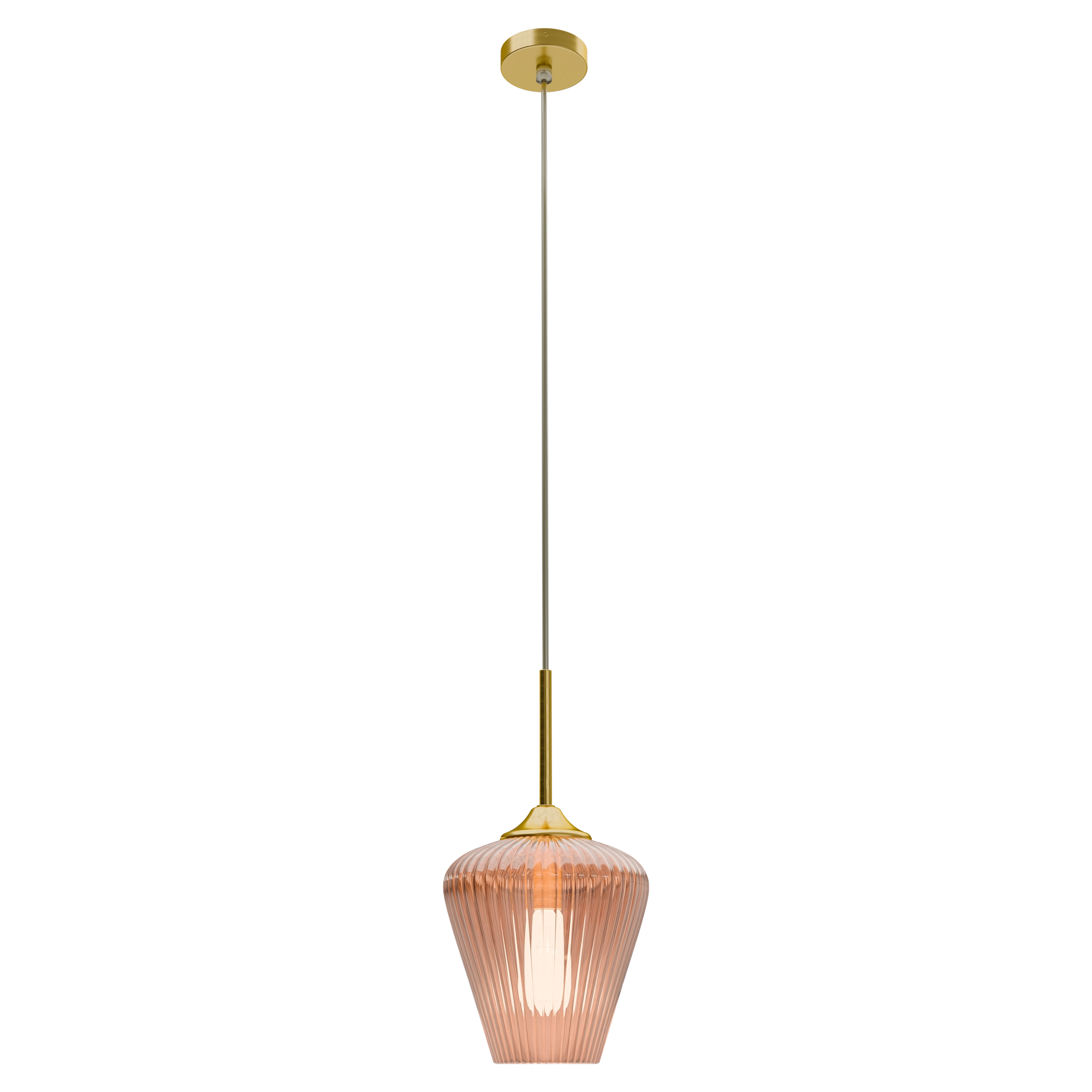 RIBBON Ribbed Glass Pendant