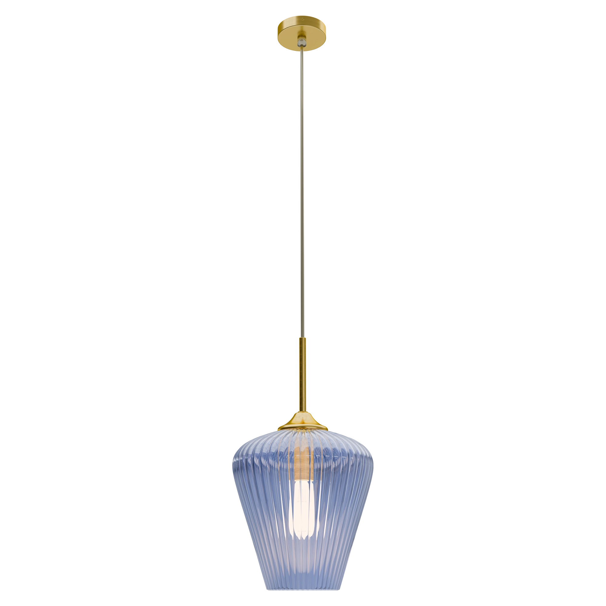 RIBBON Ribbed Glass Pendant