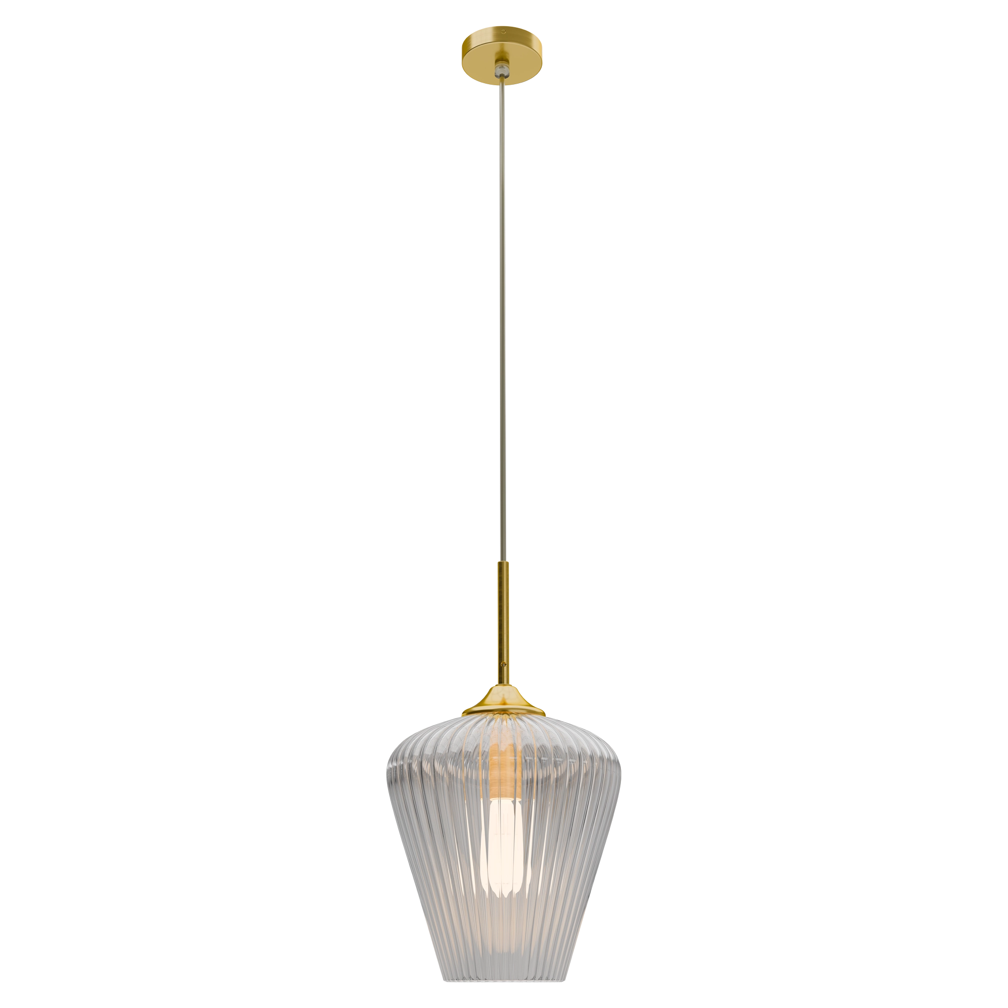 RIBBON Ribbed Glass Pendant