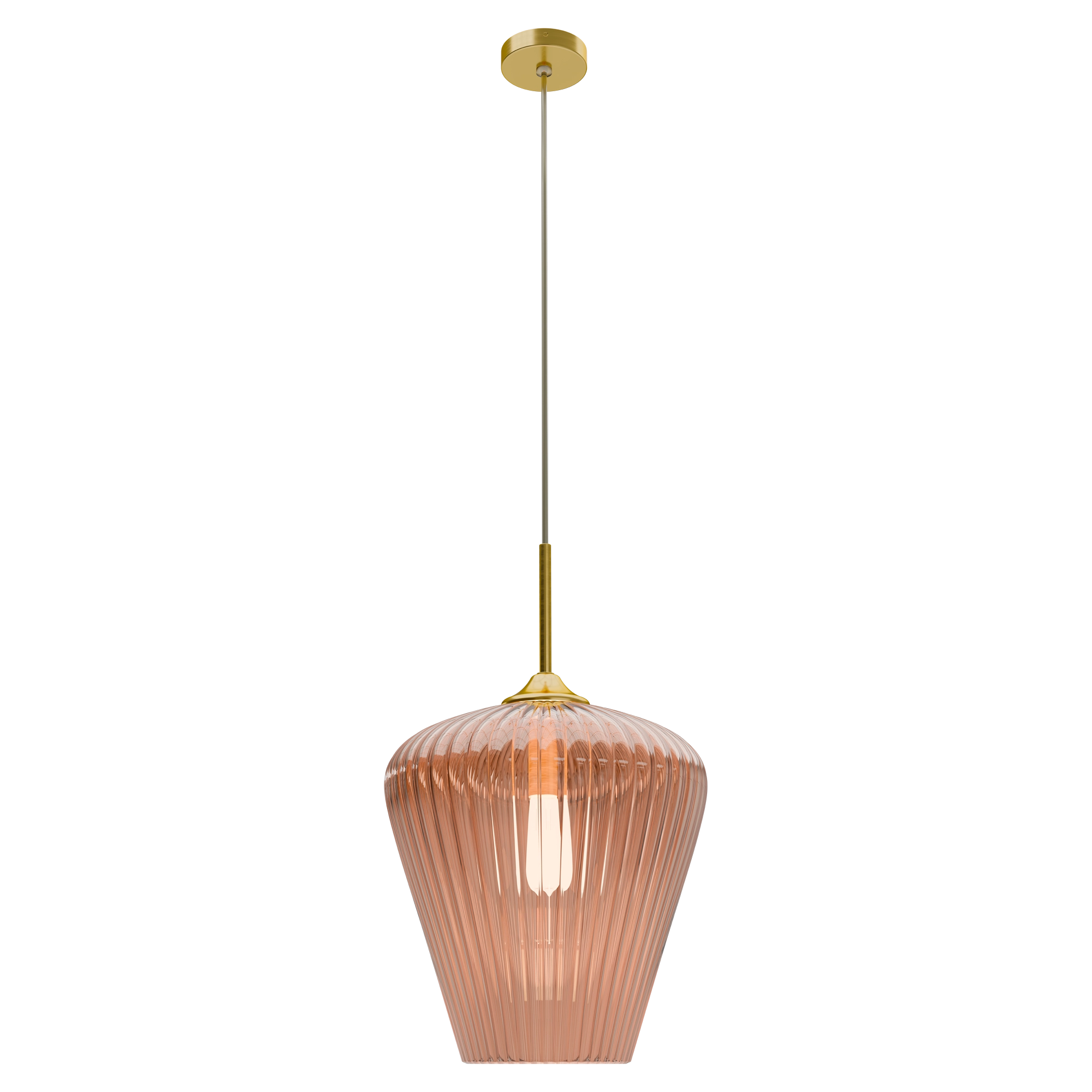 RIBBON Ribbed Glass Pendant