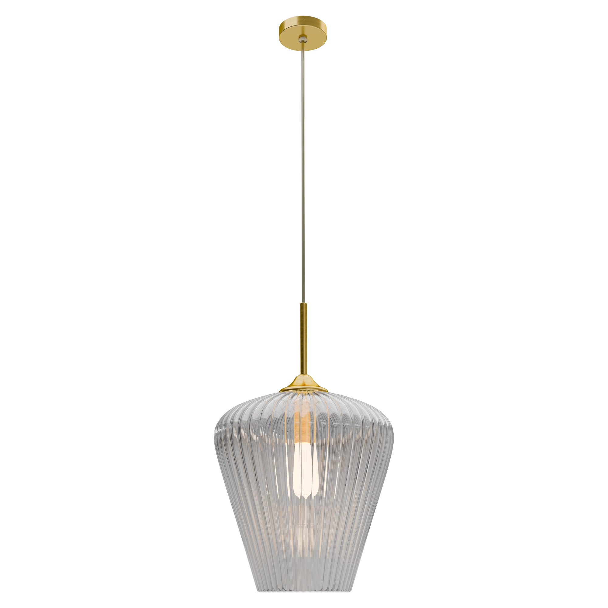 RIBBON Ribbed Glass Pendant