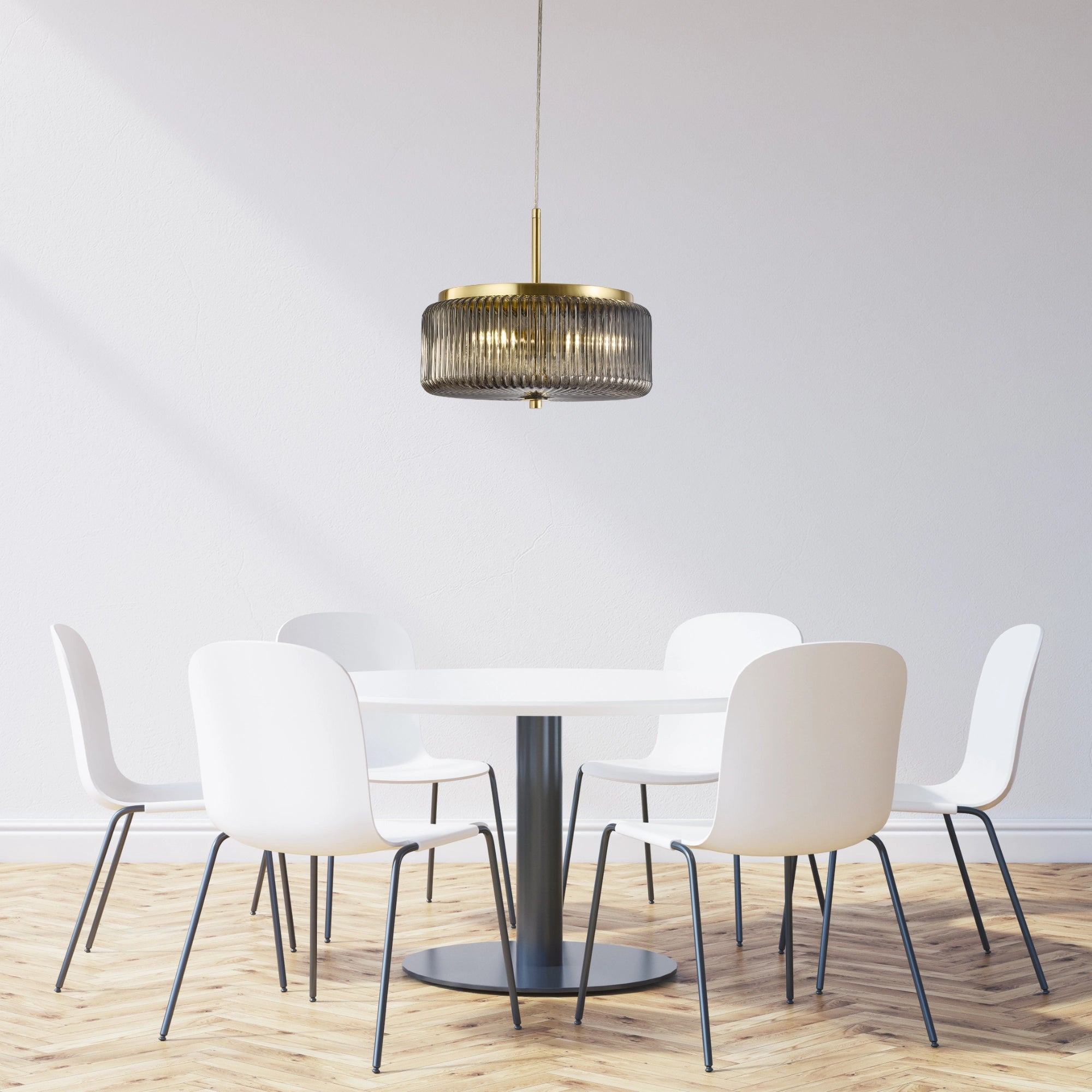 WHISTLER Contemporary Ribbed Glass Pendants