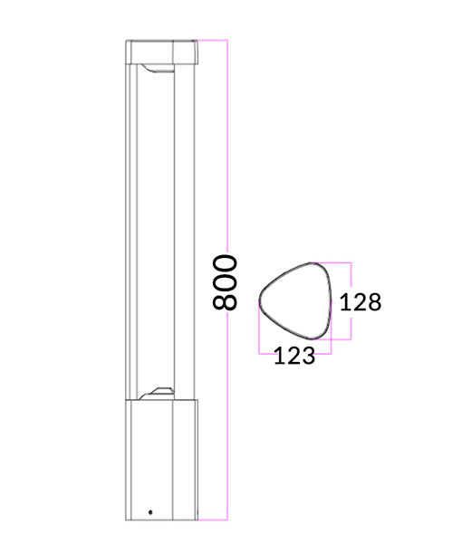 BOL Exterior Bollard Lights, 7W LED (Black)