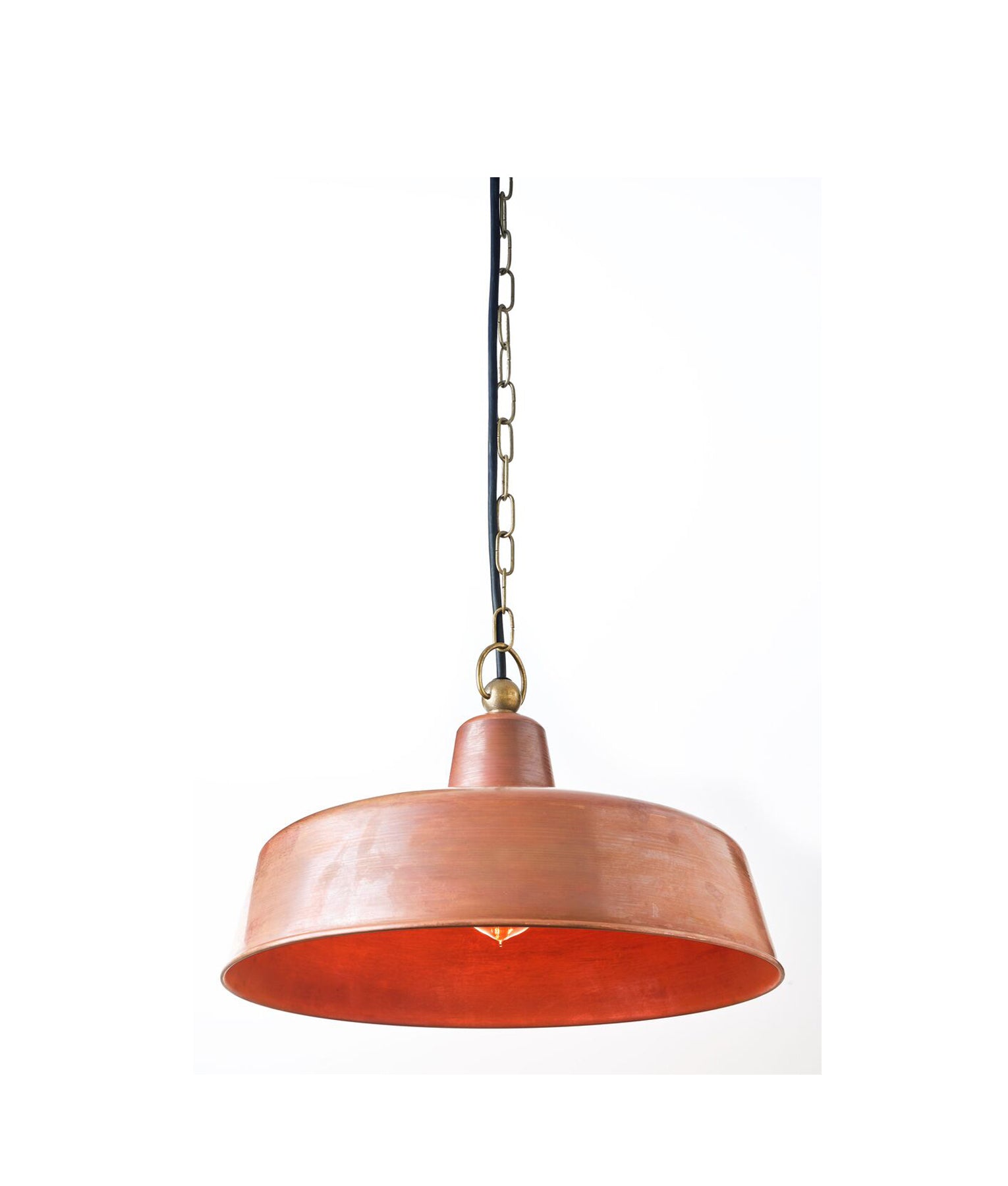 DEKSEL Pendant Light, One Light Copper Shade (Aged Copper)