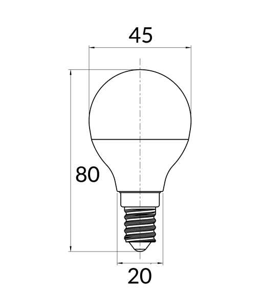 Fancy Round Light Globe, 3W LED (Cool White, Daylight)