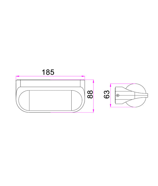 MARINA Exterior Wall Light (Dark Grey/White)