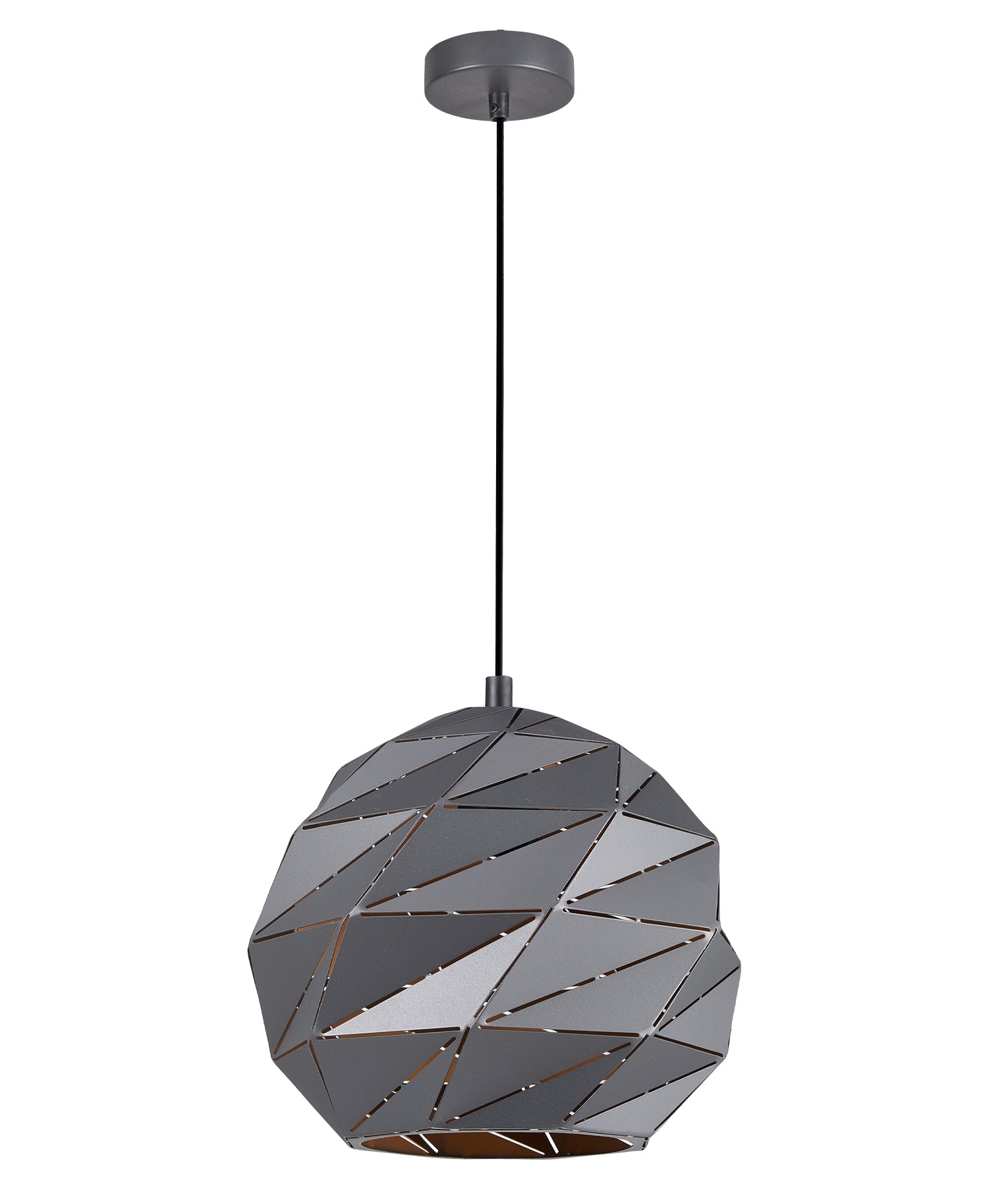 ORIGAMI Pendant Light, One Light Large Metal Shade (Matt White/Rose Gold/Matt Grey)