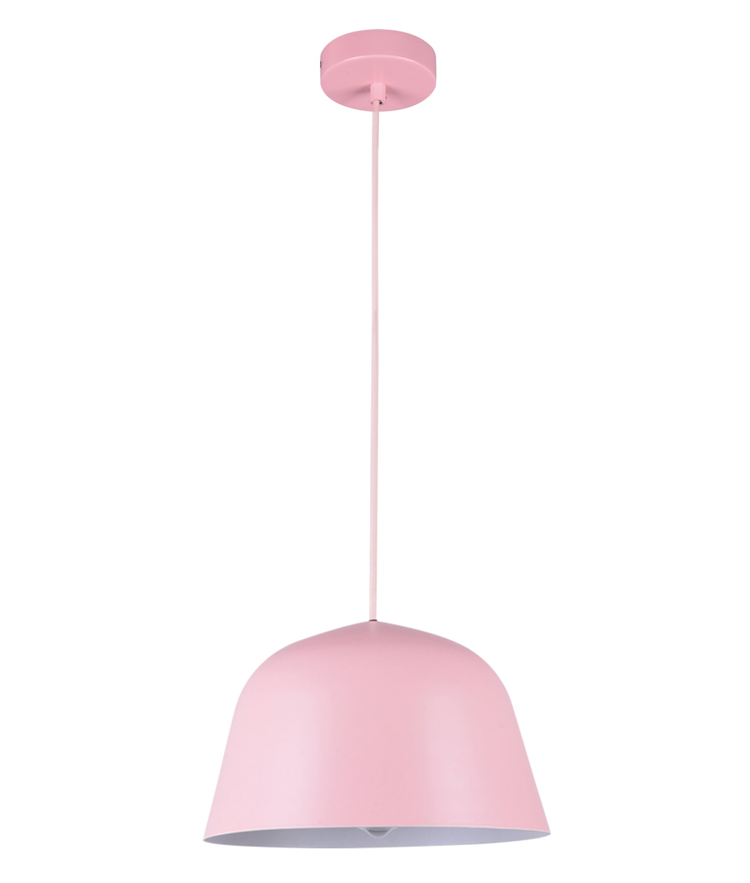 PASTEL Pendant Light, Angled Dome Shade (White/Black/Pink/Grey/Green/Blue/Yellow)