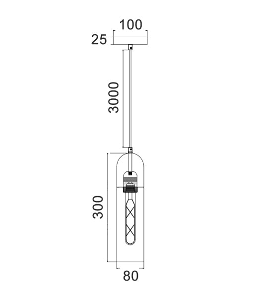 PASTILLE Pendant Light, One Light Glass Shade (Smoke/Amber)