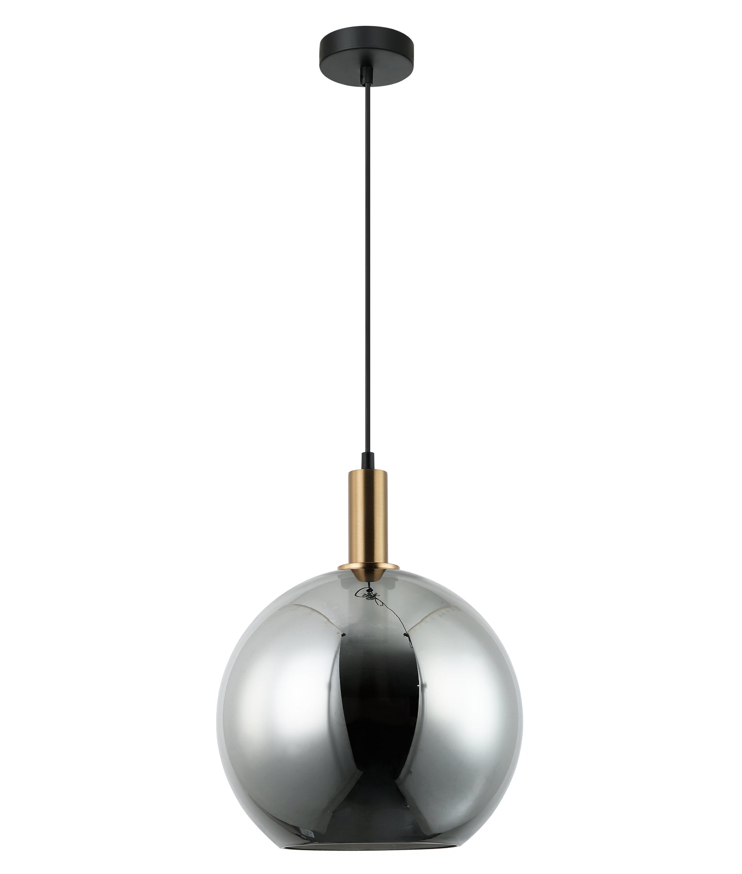 PATERA Pendant Light, One Light Glass Shade (Clear/Black/Amber)